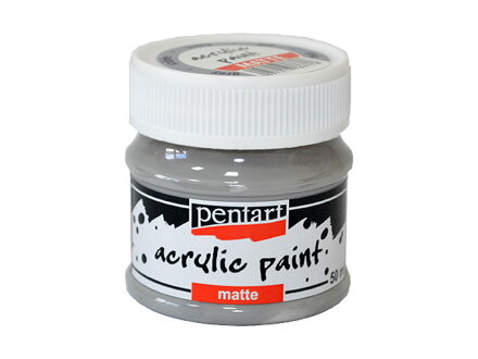Matná akrylová barva Pentart - 50ml - šedá