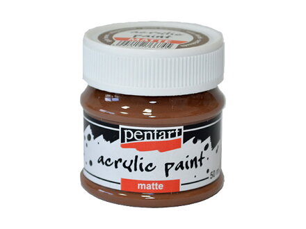 Matná akrylová barva Pentart - 50ml - světle hnědá