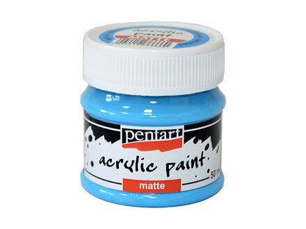 Matná akrylová barva Pentart - 50ml - světle modrá