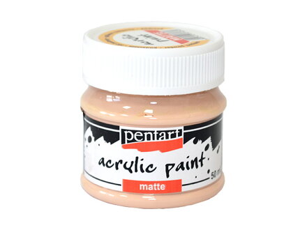 Matná akrylová barva Pentart - 50ml - tělová (pudr)