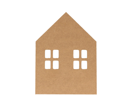 MDF výřez domeček 15x11cm - Home 4 Christmas