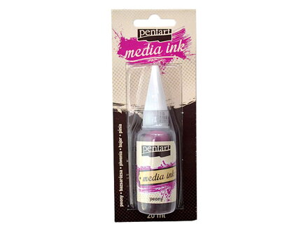 Media ink PENTART - alkoholový inkoust 20ml - pivoňka