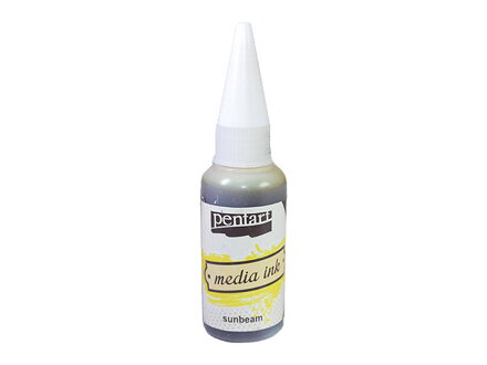 Media ink PENTART - alkoholový inkoust 20ml - sluneční žlutý