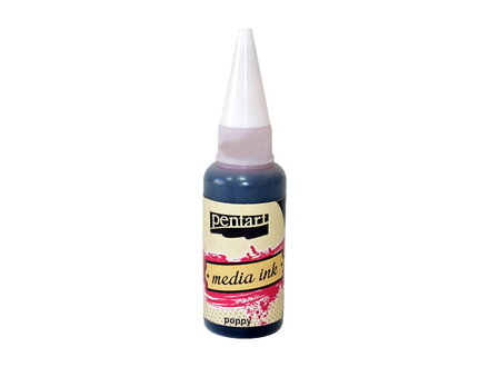 Media ink PENTART - alkoholový inkoust 20ml - vlčí mák