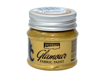 Metalická barva na textil GLAMOUR 50ml - champagne