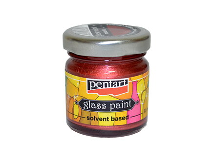Metalická nevypalovací barva na sklo PENTART 30ml - měděná