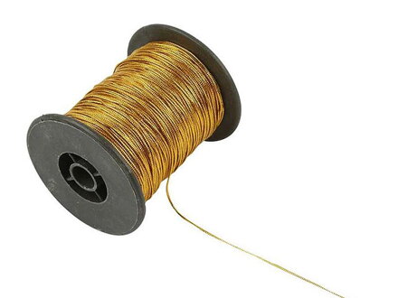 Metalická šňůrka 0,5mm - zlatá