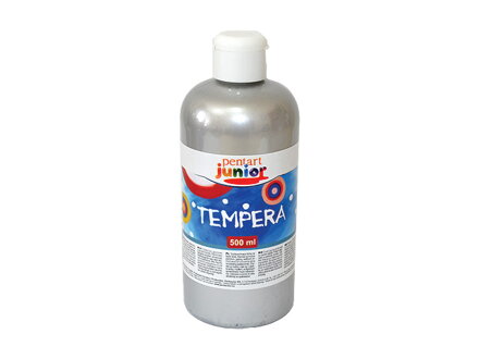 Metalická temperová barva 500ml - stříbrná
