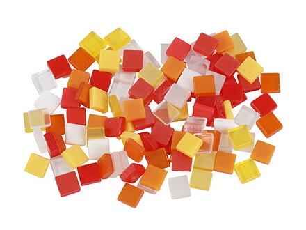 Mozaikové čtverečky 5mm 25g oranžové
