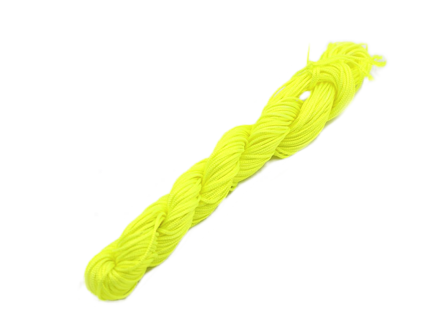 Nylonová bižuterní šňůrka 1mm 24m návin - neonová žlutá
