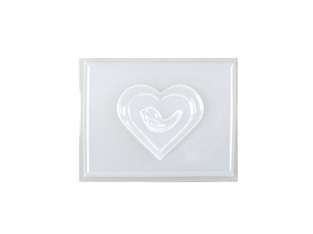 Licí forma srdíčko 5,5cm - ptáček