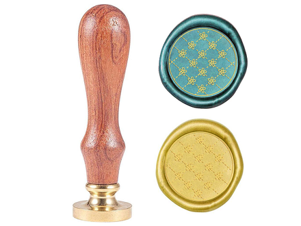 Pečetítko 25mm - mřížka a mini kvítky