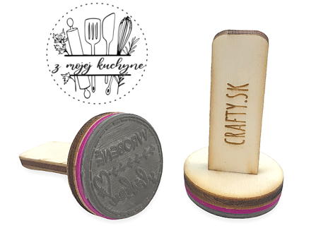 Razítko s dřevěnou rukojetí 30mm - Z mé kuchyně