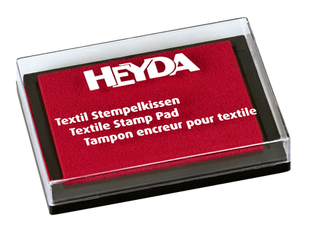 Razítková poduška na textil HEYDA - červená