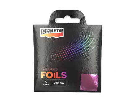 Plátky barevné fólie PENTART 5ks - pink