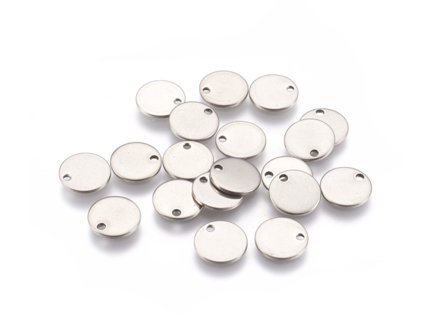 Přívěsek - medailon z nerezavějící oceli 8mm 10ks - kruh