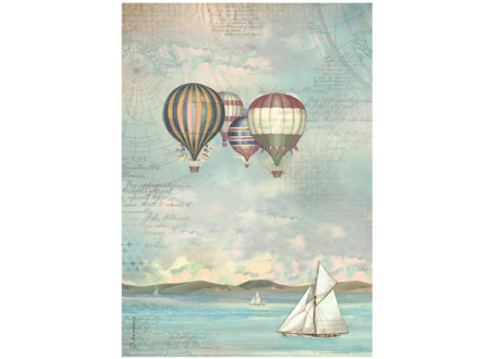 Rýžový papír A4 - Sea Land balloons
