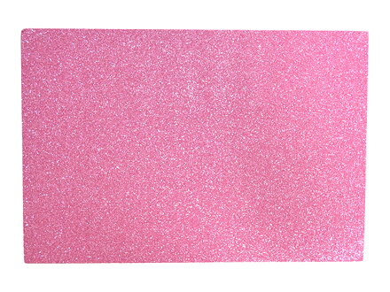 Samolepící mechová guma s glitry - růžová