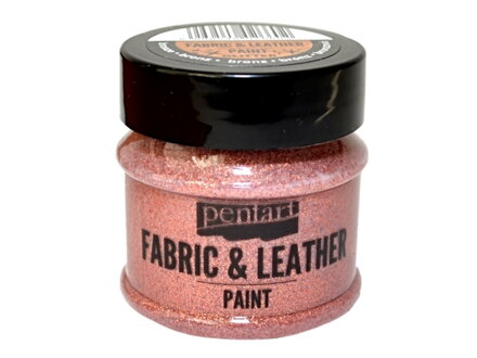 Třpytivá barva na kůži a textil PENTART 50ml - bronzová
