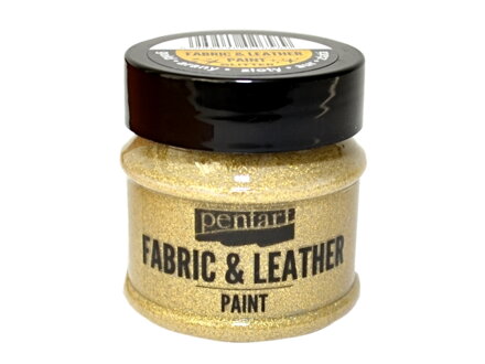 Třpytivá barva na kůži a textil PENTART 50ml - zlatá