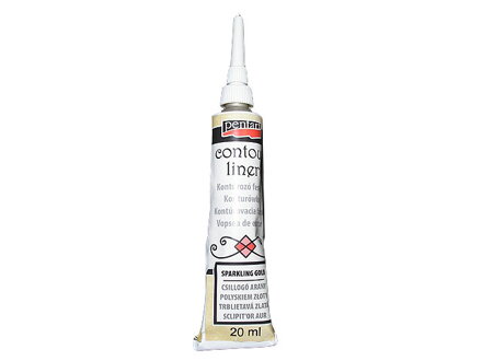 Univerzální kontura Pentart 20ml - třpytivá zlatá
