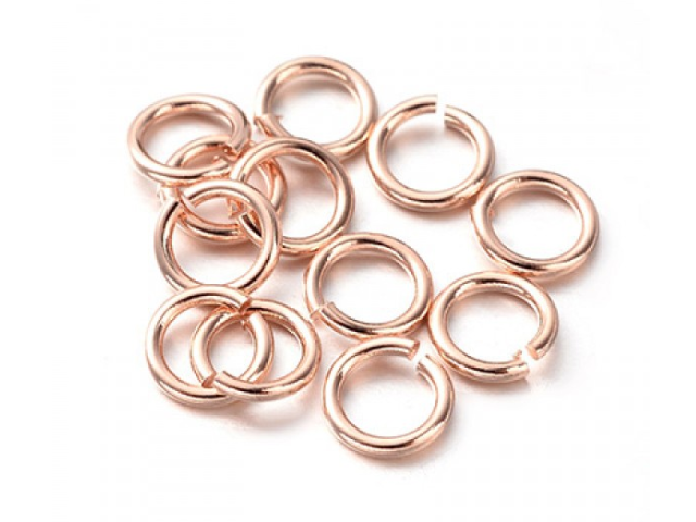 Bižuterní otevírací kroužky bezniklové 5mm 5g - rose gold
