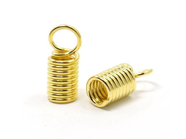 Bižuterní spirálová ukončení - koncovky 10x4,5mm 10ks - zlaté
