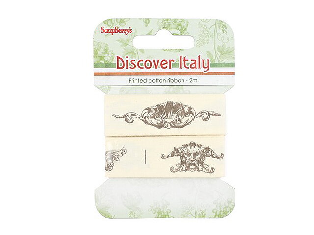 Dekorační bavlněná stužka 20mm 2m - Discovery Italy