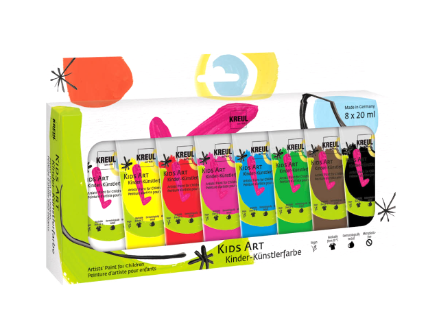 Dětské umělecké barvy v tubě KREUL - 8x20ml