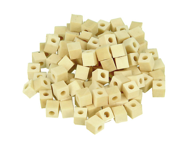 Dřevěné korálky LUCY - mini kostky