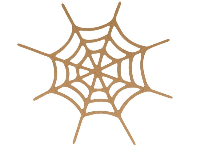 Dřevěný MDF výřez 25cm Halloween - pavučina