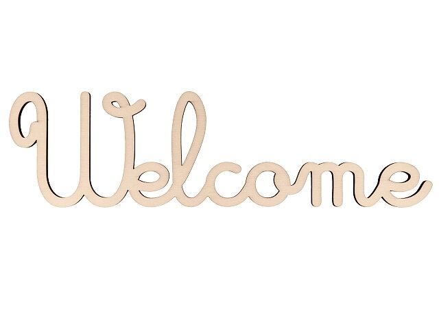 Dřevěný nápis ARTEMIO - Welcome