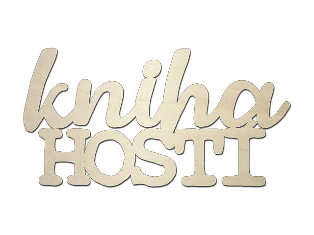 Dýhový dřevěný výřez 10cm - Kniha hostů