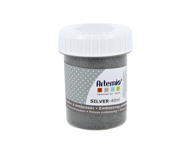 Embosovací prášek 40ml - stříbrný