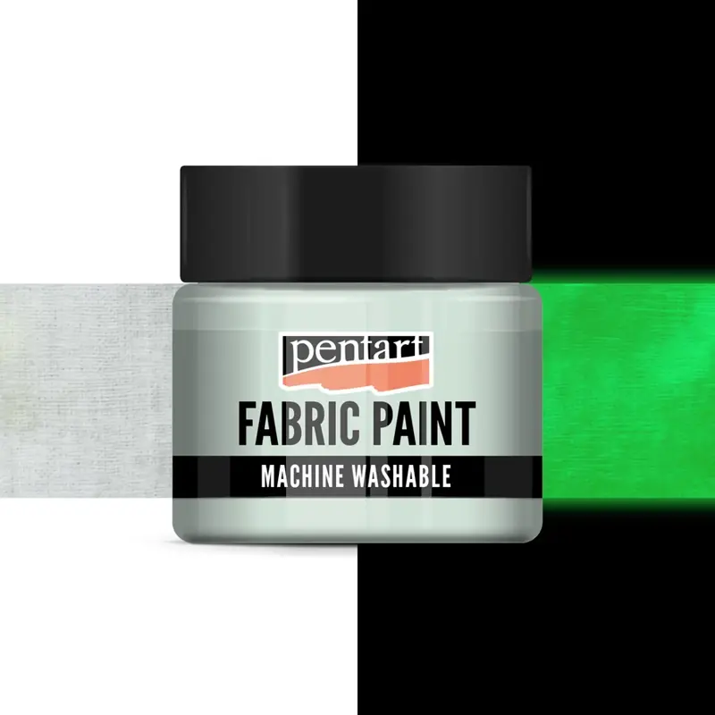 Barva na textil svítící ve tmě PENTART GLOW 30ml - světle zelená