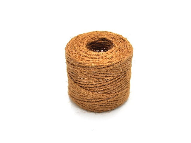 Barevný jutový provázek, motouz 100g - medově hnědý