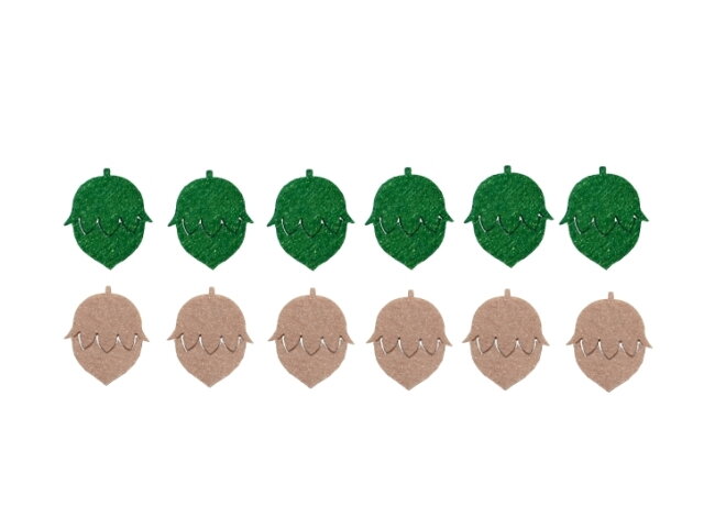 Filcové výřezy 3cm - mini lískové oříšky