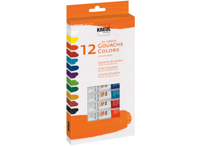 Kvašové barvy el Greco KREUL 12x12ml