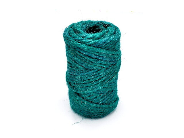Jutový provázek, motouz 200g - zelenomodrý