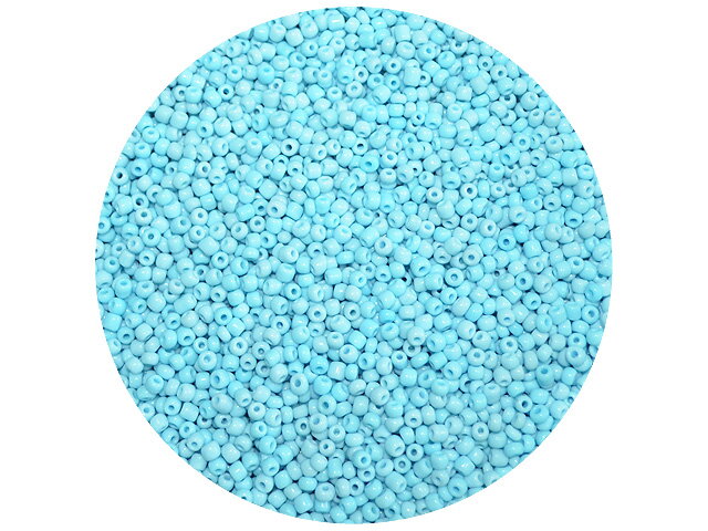 Korálky Rokajl 3mm 20g - neprůhledné nebesky modré