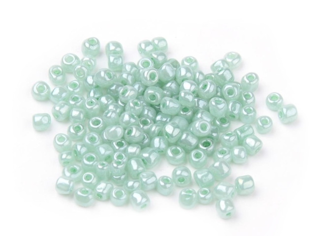 Korálky Rokajl 3mm 20g - perleťové mátové