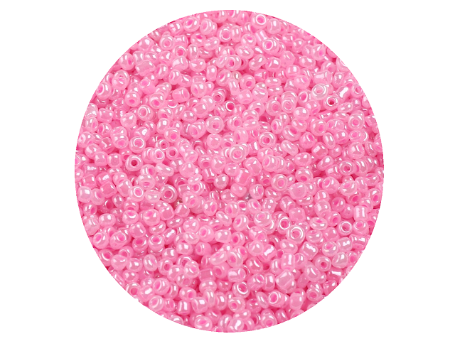 Korálky Rokajl 3mm 20g - perleťové růžové