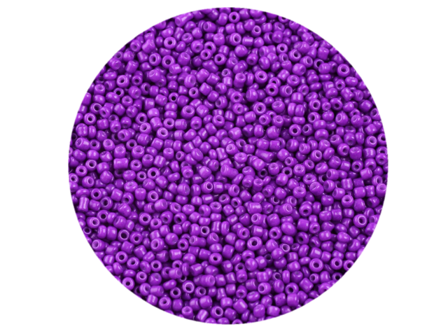 Korálky Rokajl 4mm 20g - neprůhledné fialové