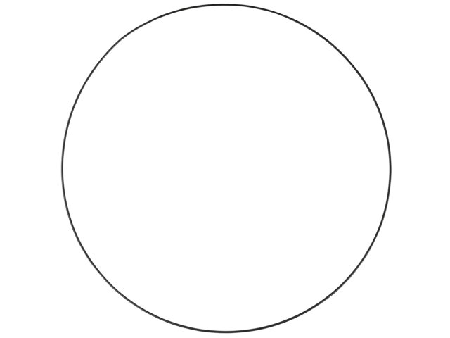 Kovový kruh - základ na věnec/lapač snů 60cm - černý
