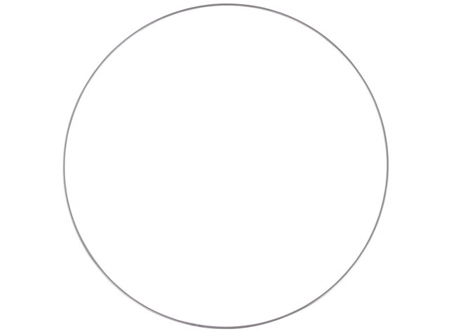 Kovový kruh - základ na věnec/lapač snů 60cm - stříbrný