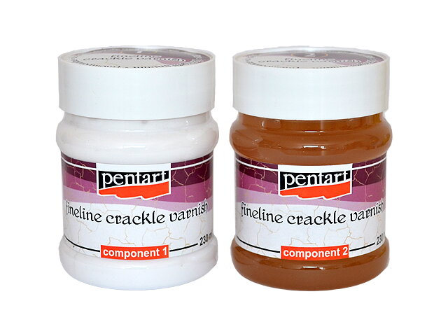 Krakelovací lak jemný porcelánový PENTART - 2x230ml