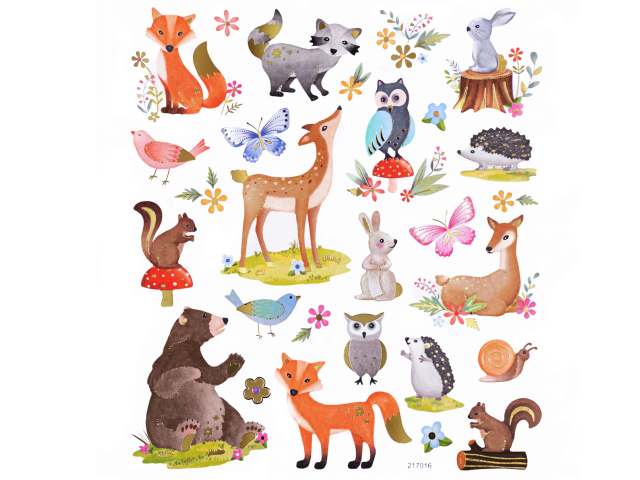 Kreativní nálepky A5 - lesní zvířata