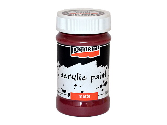 Matná akrylová barva Pentart - 100ml - bordó