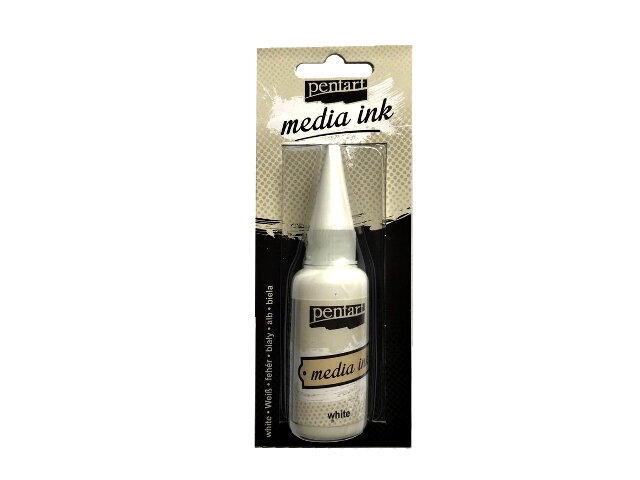 Media ink PENTART - alkoholový inkoust 20ml - bílý