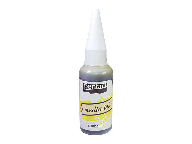 Media ink PENTART - alkoholový inkoust 20ml - sluneční žlutý